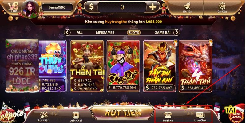 Điểm danh các trò chơi cực hot tại cổng game V8 Club